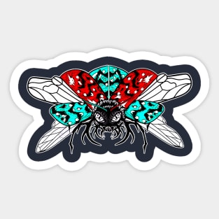 Vlozer flying beetle ice cream Sticker